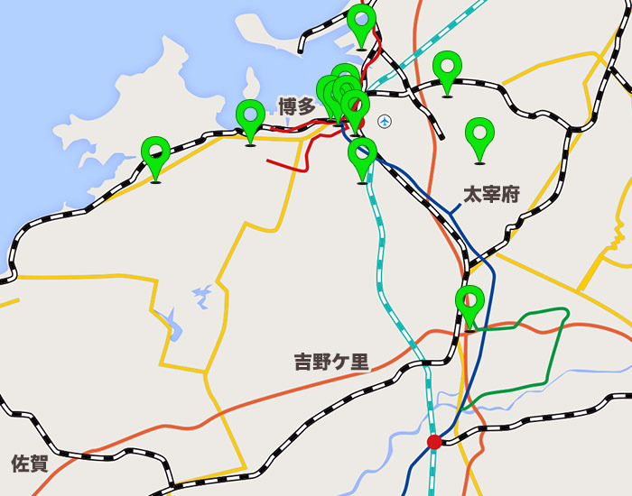 福岡エリアコールマップ